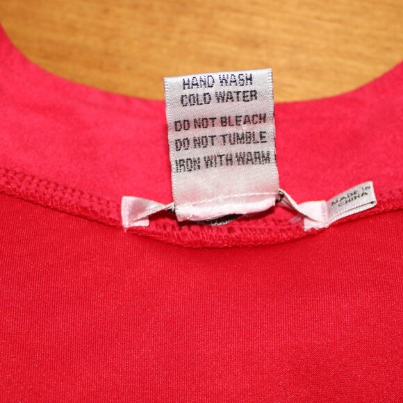 Feratelli Unique Red‎ Long asymmetrical Jacket Women's Faux Suede Size Medium - Picture 6 of 9